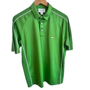 Masters Performance Men's Polo Shirt Green Classic Golf Augusta Logo Sz Medium